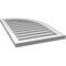Ekena Millwork Quarter Round Top Right Surface Mount PVC Gable Vent w/ 2"W x 2"P Brickmould Sill Frame, 20"W x 32"H GVPQR20X3203SF - alternate 4